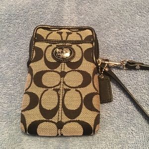 Black coach wristlet